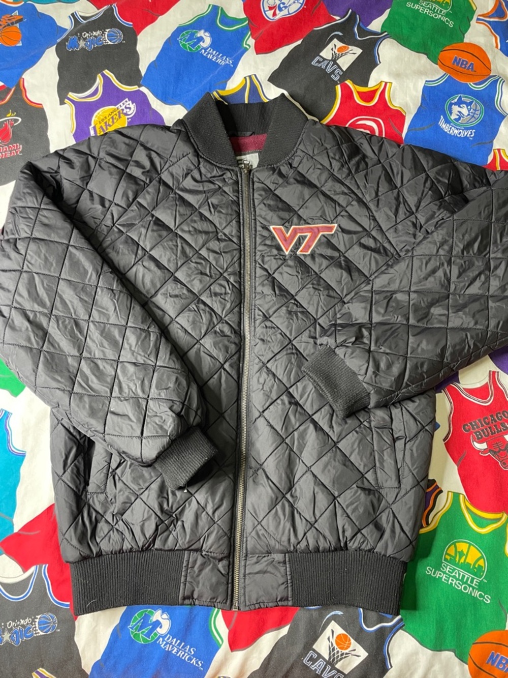NCAA Virginia Tech Fleece Lined Quilted Puffer Coat